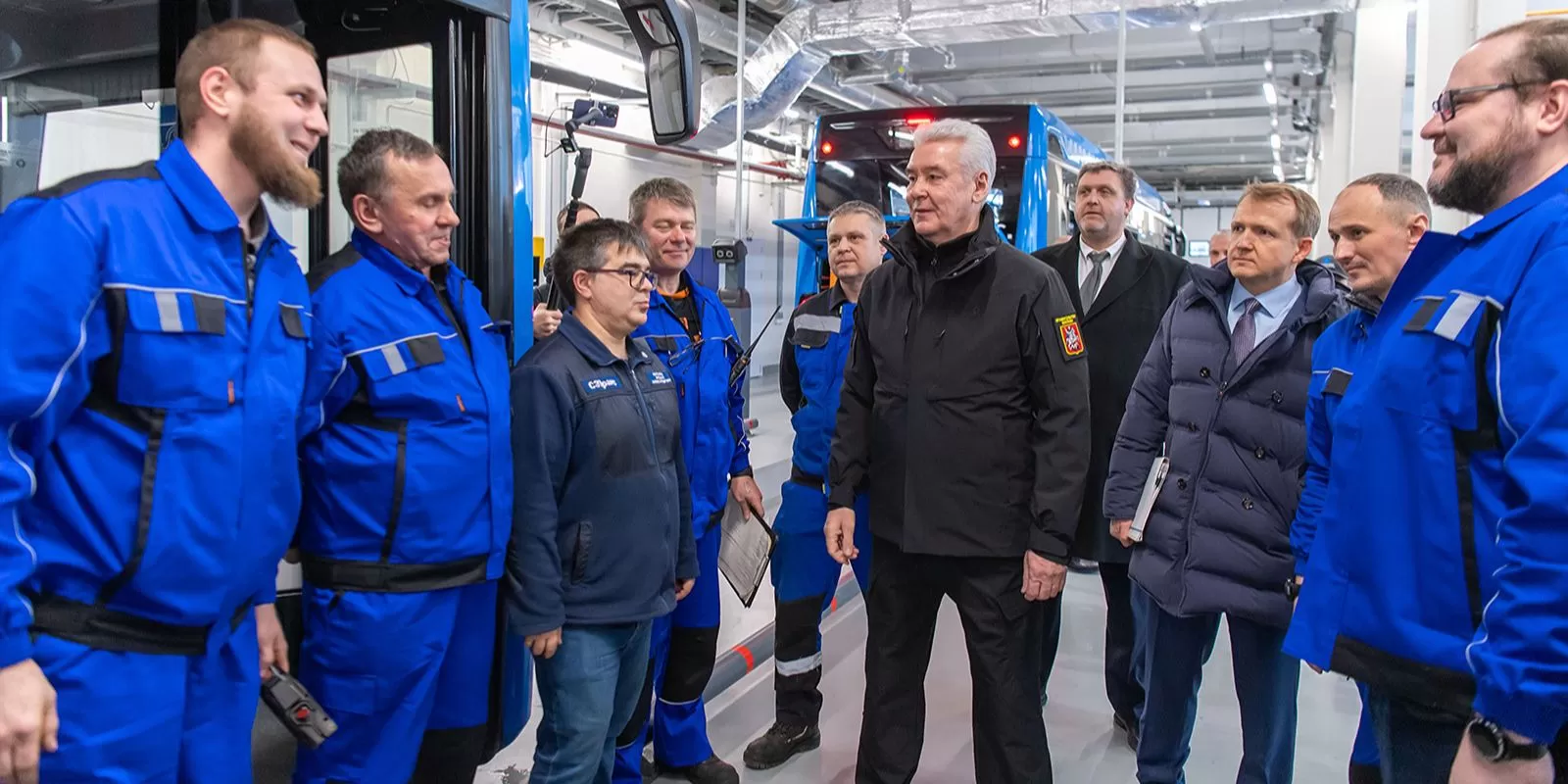 Сергей Собянин открыл новый электробусный парк «Салтыковка» в районе Новокосино