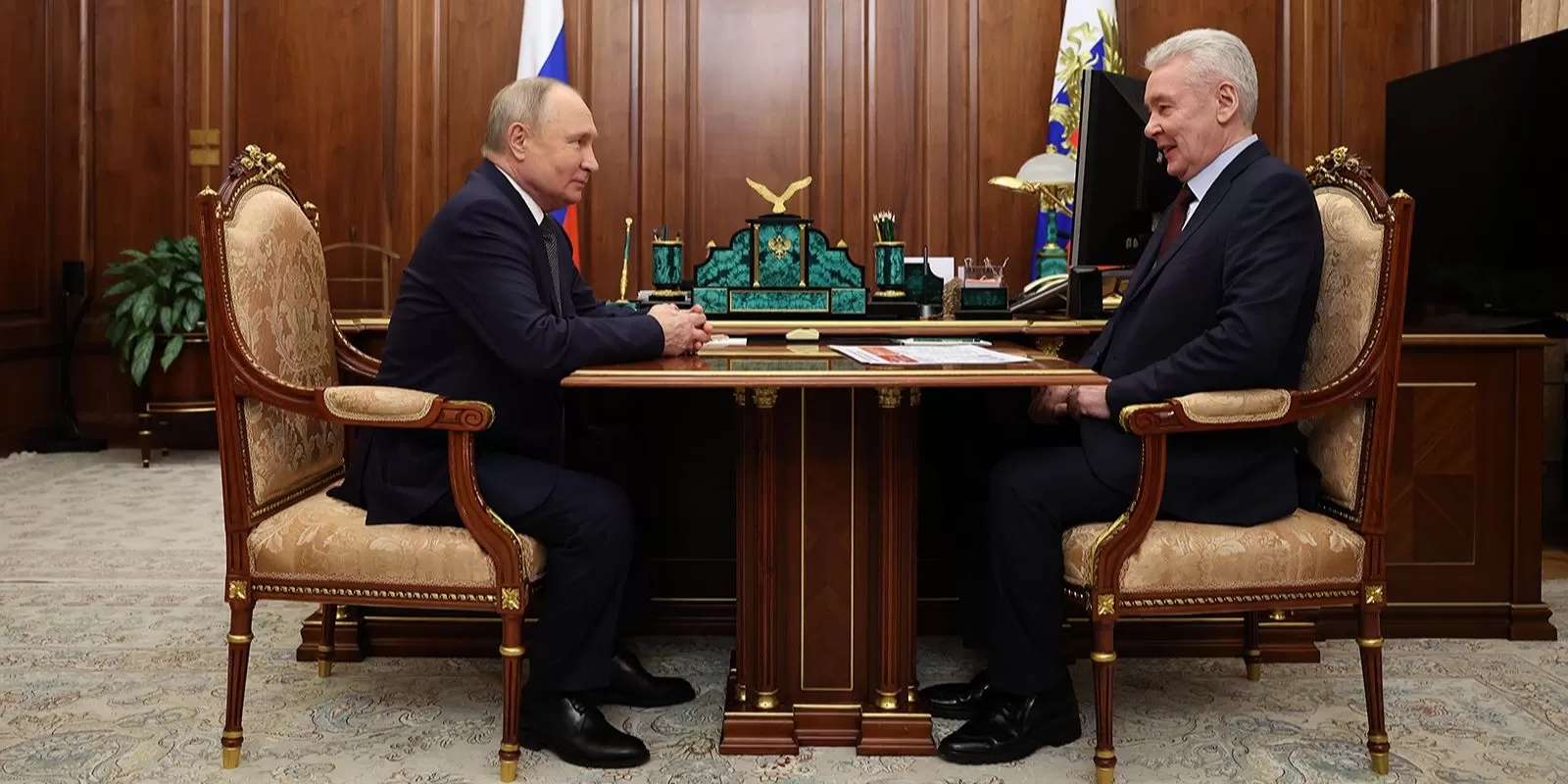 Сергей Собянин доложил Владимиру Путину о результатах социально-экономического развития Москвы