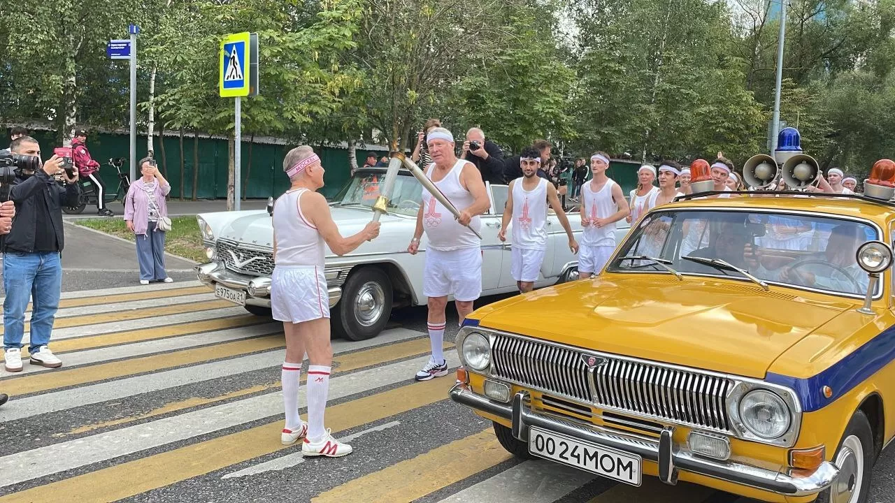 В Москве состоялась реконструкция Олимпийского забега