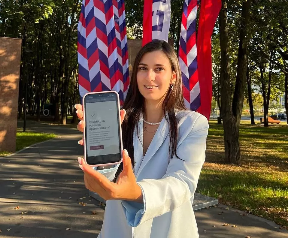 Екатерина Раззакова проголосовала с помощью ДЭГ на выборах в Мосгордуму