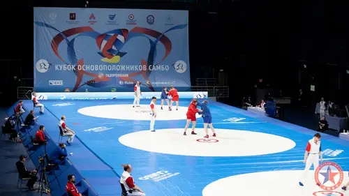 Участник СВО Александр Шелковой поприветствовал спортсменов на кубке основоположников самбо в «Лужниках»