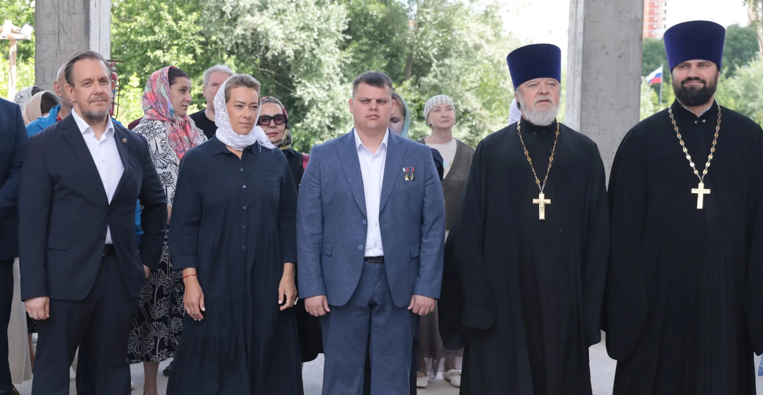 В основание строящегося Храма в честь покровителя русского воинства Георгия Победоносца в Куркине заложили капсулу памяти