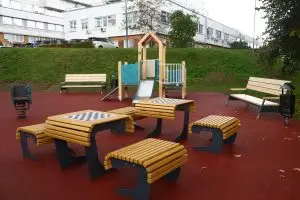 Детскую площадку оборудовали на территории госпиталя для ветеранов войн в ЮВАО