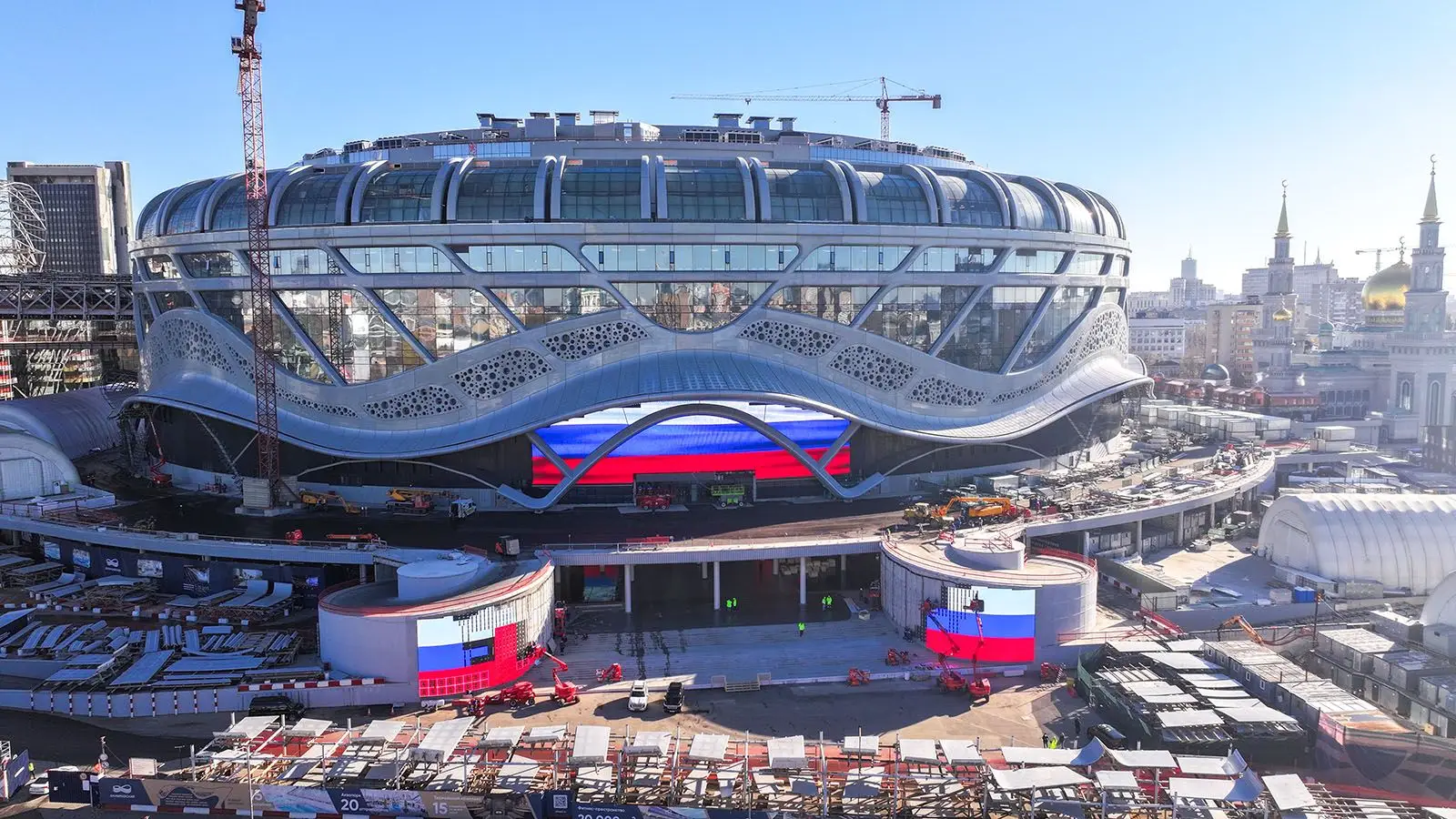 Реконструкция спорткомплекса «Олимпийский» в Москве выполнена примерно на 80%